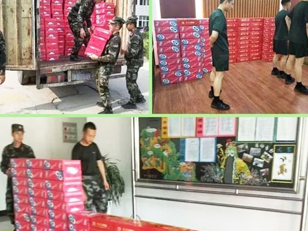 頂真飲品“八一”擁軍慰問活動，共敘濃濃軍民情！